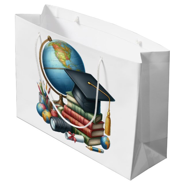 Grand Sac Cadeau Diplômé de terminale  (Dos Angle)