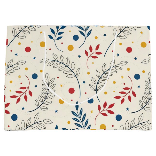 Grand Sac Cadeau Diseño floral (Devant)