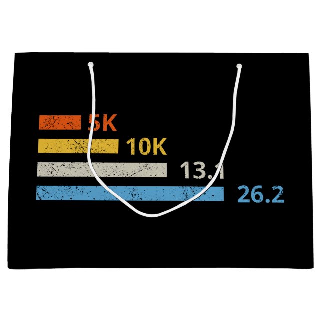 Grand Sac Cadeau Distances de course I - 5K 10K 13,1 26,2 Marathoni (Devant)