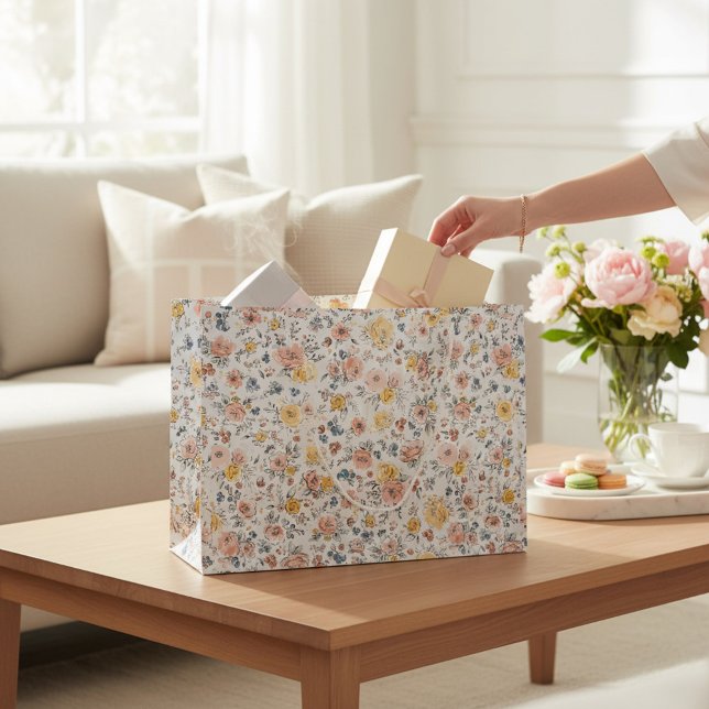 Grand Sac Cadeau Ditsy Floral Botanical Garden Gift Bag (Créateur téléchargé)