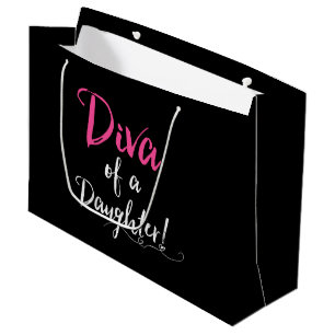 Grand Sac Cadeau "DIVA d'une fille !"