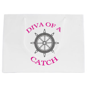 Grand Sac Cadeau "Diva of a Catch"