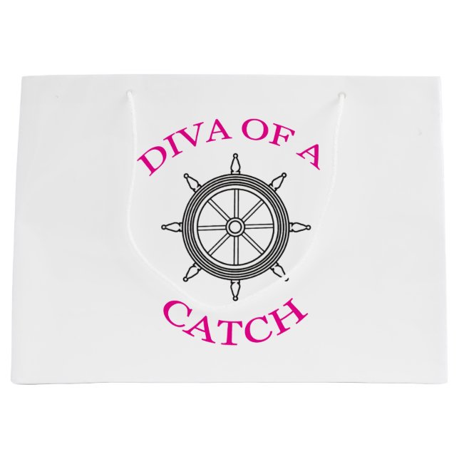 Grand Sac Cadeau "Diva of a Catch" (Devant)