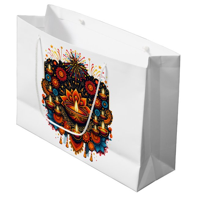 Grand Sac Cadeau Diwali  (Devant Angle)