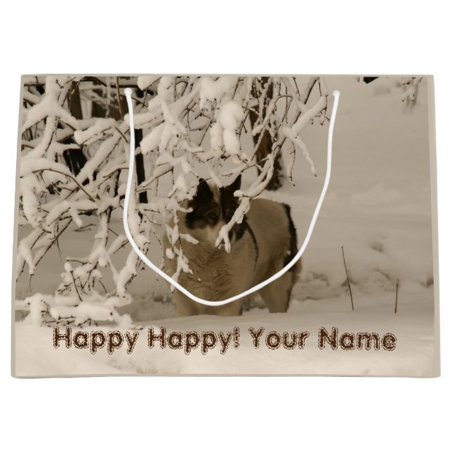 Grand Sac Cadeau Dog (Devant)