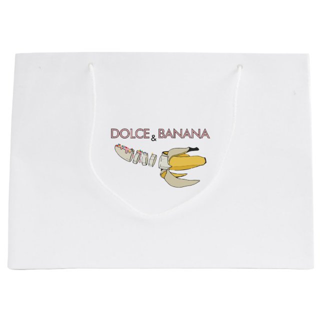 Grand Sac Cadeau Dolce et banane (Devant)