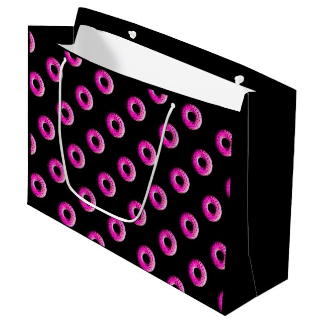 Grand Sac Cadeau Donut rose - colorés 1 (Devant Angle)