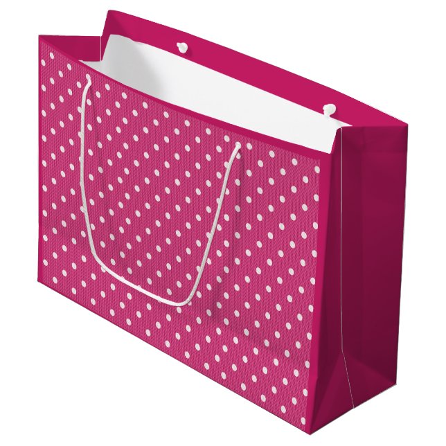 Grand Sac Cadeau Dotty Delight Red (Devant Angle)