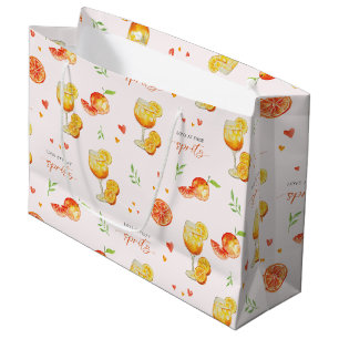 Grand Sac Cadeau Douce Fête de Fiançailles Amour au Premier Spritz