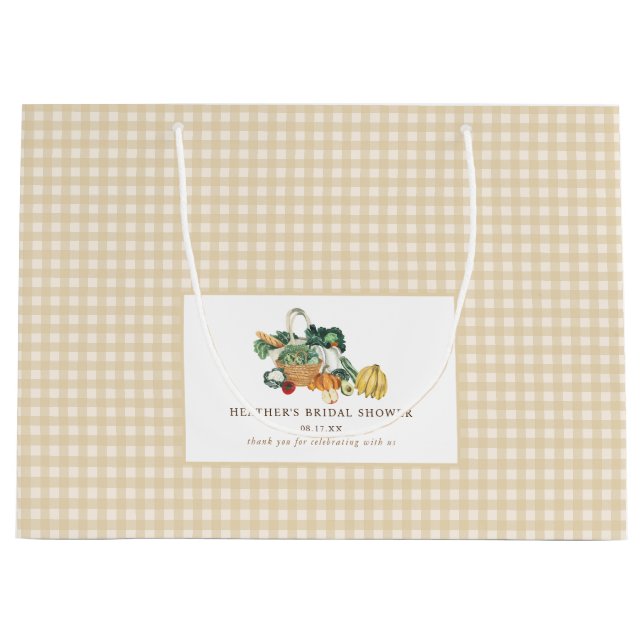 Grand Sac Cadeau Douceur de la mariée fraîche du marché  (Devant)
