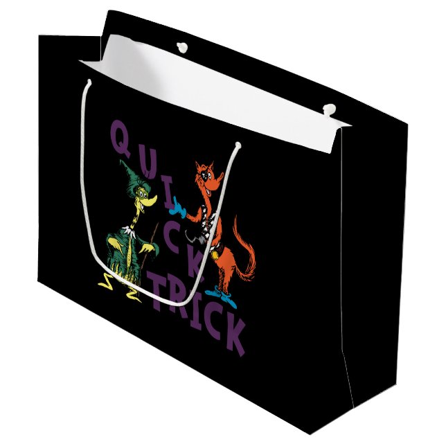 Grand Sac Cadeau Dr Seuss | Graphique d'Halloween en raccourci (Devant Angle)