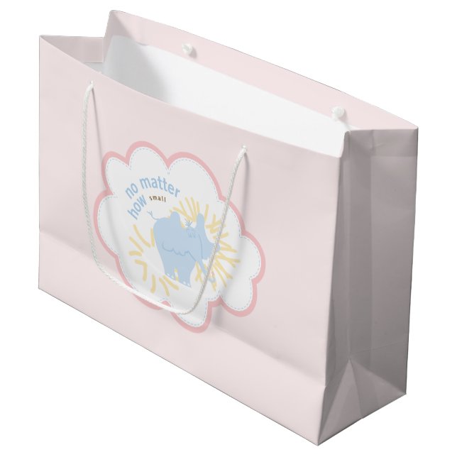Grand Sac Cadeau Dr. Seuss Horton | Peu importe la taille (Devant Angle)