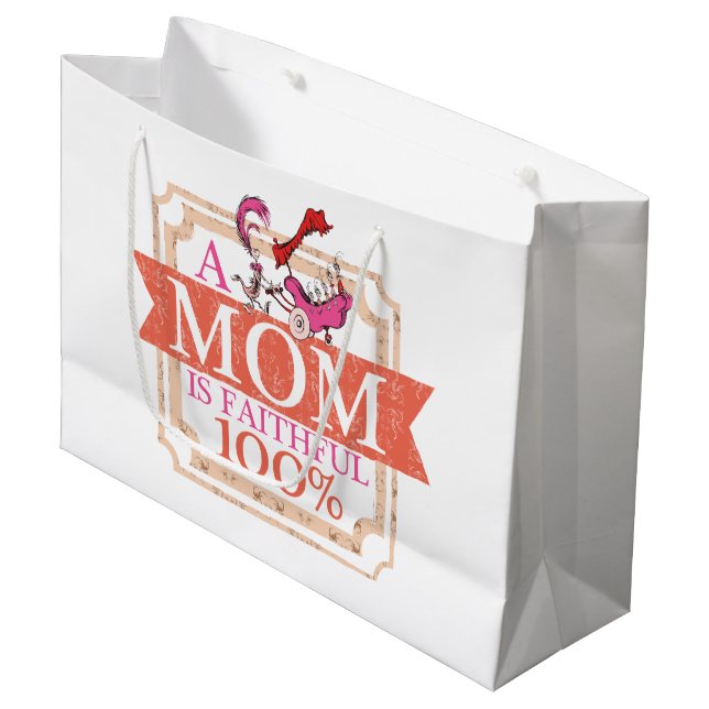 Grand Sac Cadeau Dr Seuss | Une Mère Est Fidèle 100% (Devant Angle)