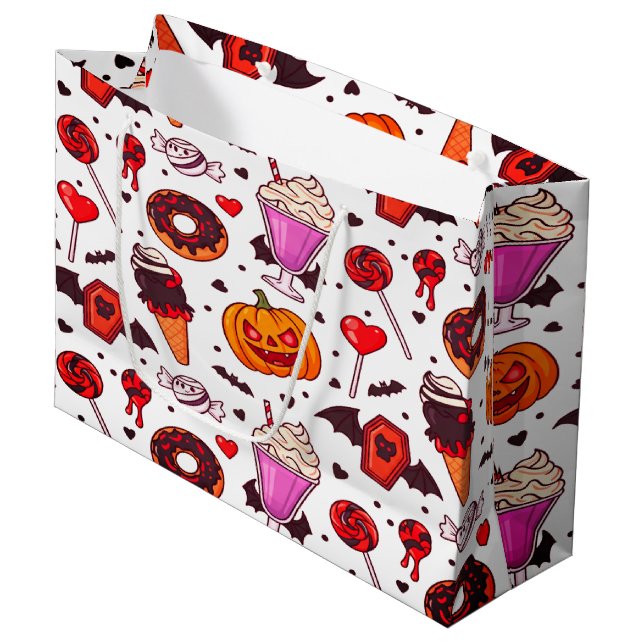 Grand Sac Cadeau Dracula Candy Éffrayant Sweet Fun (Devant Angle)