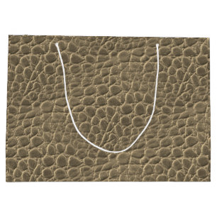 Grand Sac Cadeau Dragon Brown de peau de serpent de Tan/poster de