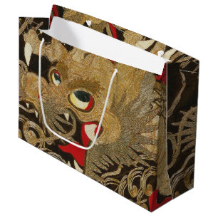 Grand Sac Cadeau Dragon japonais vintage