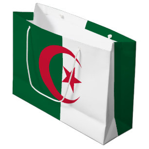Grand Sac Cadeau Drapeau algérien patriotique