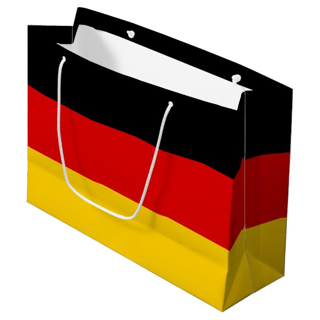 Grand Sac Cadeau Drapeau allemand (Devant Angle)