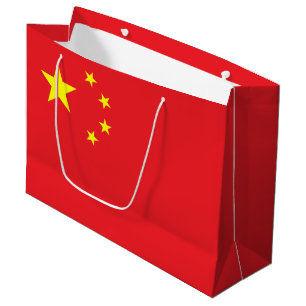 Grand Sac Cadeau Drapeau Chinois