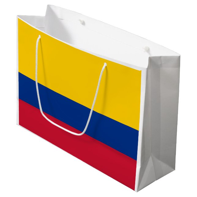 Grand Sac Cadeau Drapeau Colombie (Devant Angle)