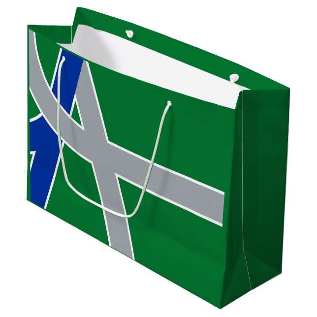 Grand Sac Cadeau Drapeau d'Albany, Oregon (Devant Angle)
