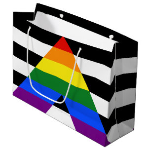 Grand Sac Cadeau Drapeau d'allié straight de SlipperyJoe, arc-en-ci