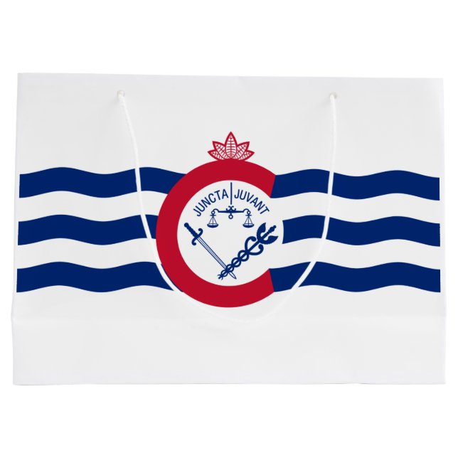 Grand Sac Cadeau Drapeau de Cincinnati (Ohio) (Dos)