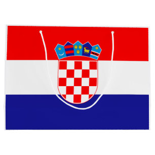 Grand Sac Cadeau Drapeau de Croatie