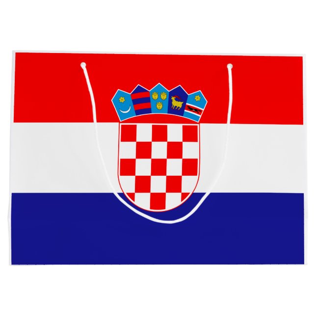 Grand Sac Cadeau Drapeau de Croatie (Dos)