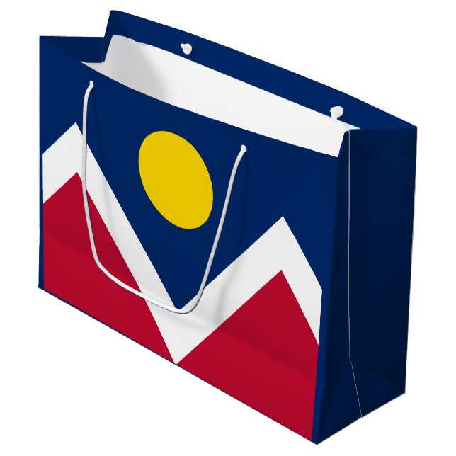 Grand Sac Cadeau Drapeau de Denver, Colorado (Devant Angle)