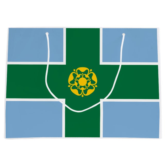 Grand Sac Cadeau Drapeau de Derbyshire (Comté d'Angleterre, Royaume (Devant)