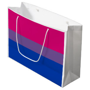 Grand Sac Cadeau Drapeau de fierté bisexuel