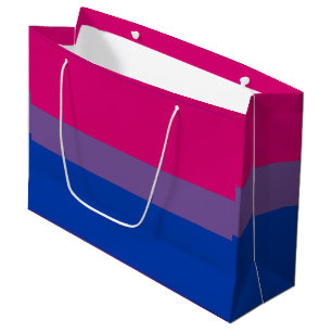 Grand Sac Cadeau Drapeau de fierté bisexuel