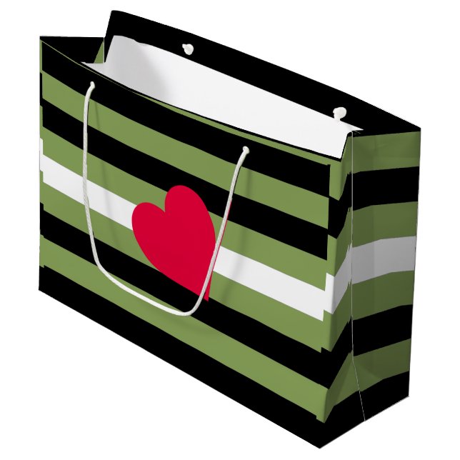 Grand Sac Cadeau Drapeau de fierté Boi (Devant Angle)