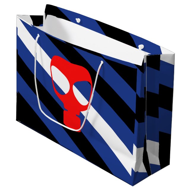 Grand Sac Cadeau Drapeau de fierté de masque (Devant Angle)