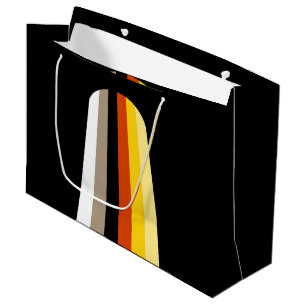 Grand Sac Cadeau Drapeau de fierté des cheveux longs