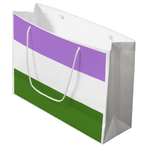 Grand Sac Cadeau Drapeau de fierté genderqueer