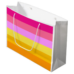 Grand Sac Cadeau Drapeau de fierté lesbienne (Aube)
