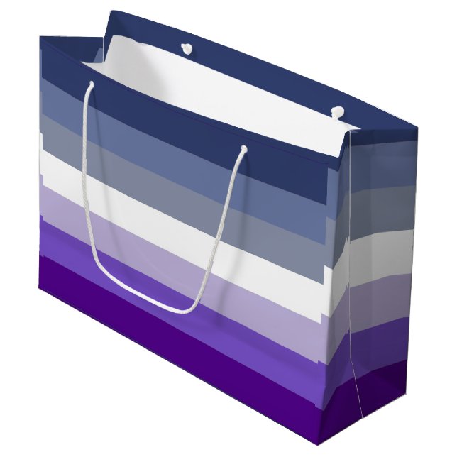 Grand Sac Cadeau Drapeau de fierté lesbienne Butch (Devant Angle)