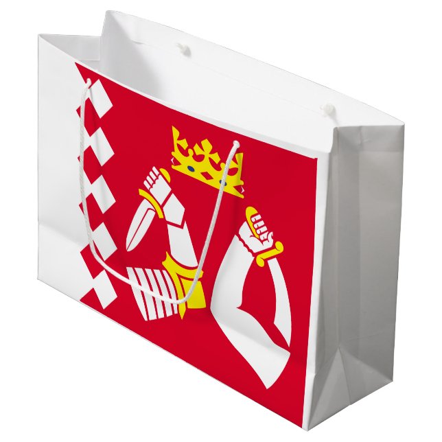 Grand Sac Cadeau Drapeau de Karelia Nord (Devant Angle)