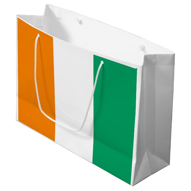 Grand Sac Cadeau Drapeau de la Côte d'Ivoire (Devant Angle)
