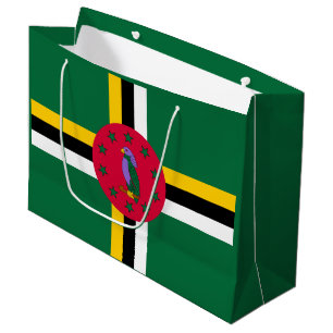 Grand Sac Cadeau Drapeau de la Dominique