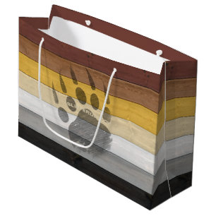 Grand Sac Cadeau drapeau de la fierté de l'ours de SlipperyJoe's te
