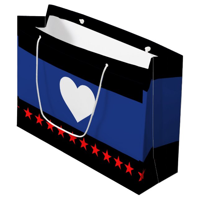 Grand Sac Cadeau Drapeau de la fierté du pied (Devant Angle)