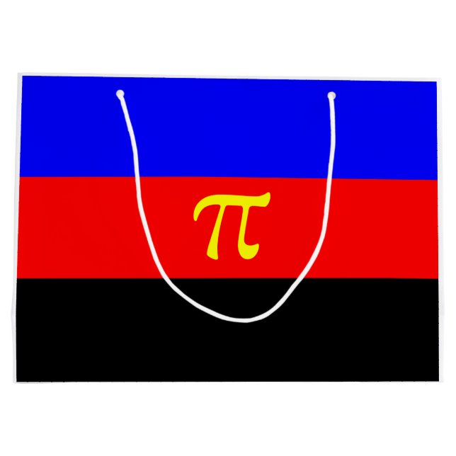 Grand Sac Cadeau Drapeau de la Fierté polyamérale (Dos)