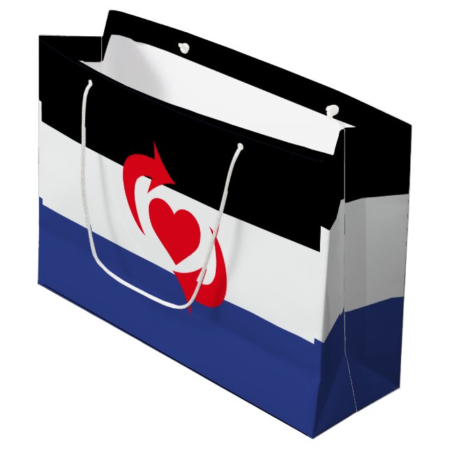 Grand Sac Cadeau Drapeau de la fierté Switch (Devant Angle)