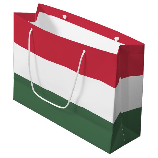 Grand Sac Cadeau drapeau de la Hongrie (Devant Angle)