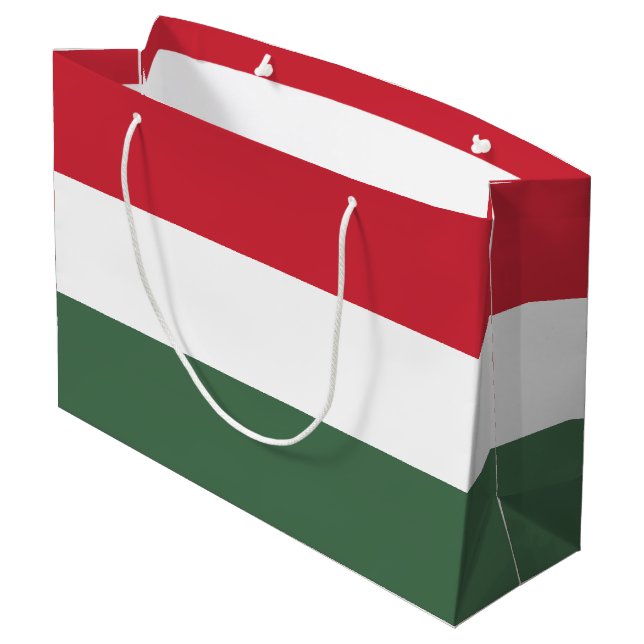 Grand Sac Cadeau Drapeau de la Hongrie (Dos Angle)