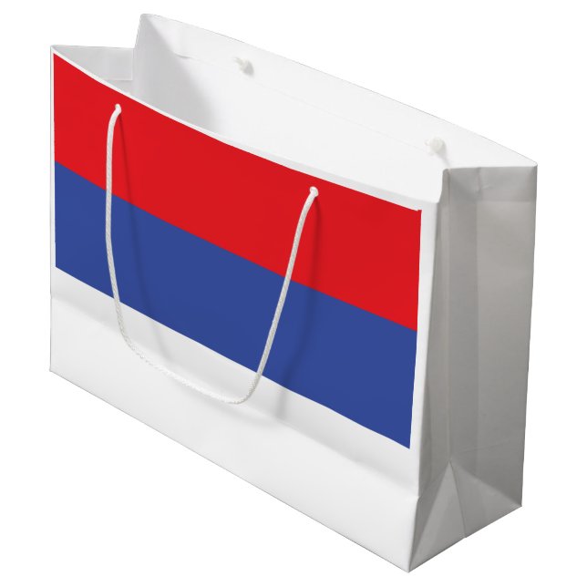 Grand Sac Cadeau Drapeau de la Republika Srpska (Devant Angle)