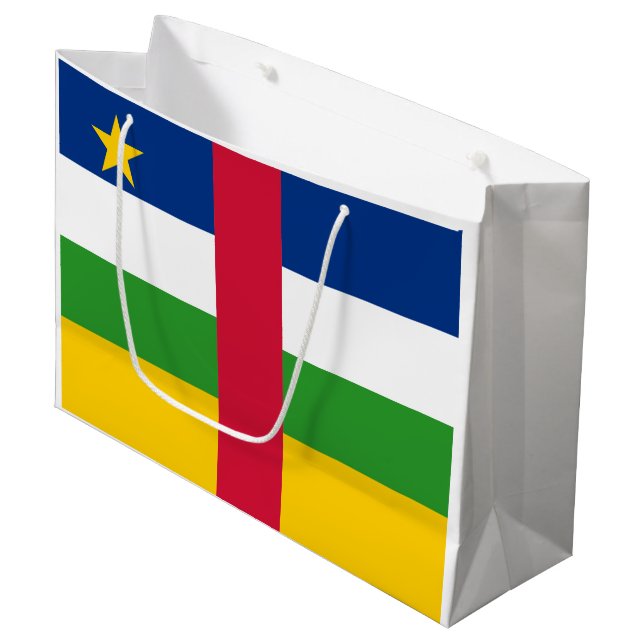 Grand Sac Cadeau Drapeau de la République centrafricaine (Devant Angle)